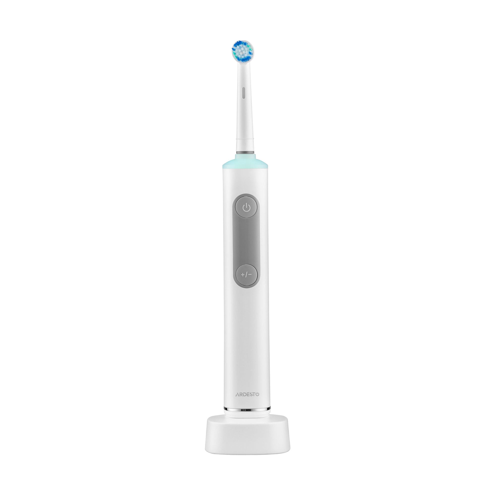 Електрична зубна щітка Ardesto Electric Toothbrush 3 насадки, з футляром, біла, 1 шт (ETB-I114W)